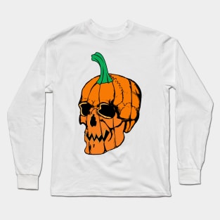 pumpkin skull Long Sleeve T-Shirt